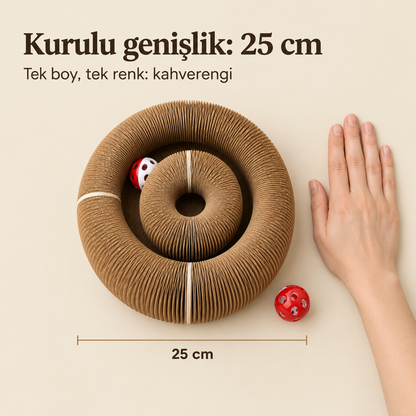 Akordiyon kedi tırmalama oyuncağı